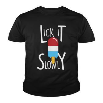 Lick It Slowly Popsicle Tshirt Youth T-shirt - Monsterry