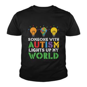 Light Up Autism Puzzle Autism Awareness Autism Mom Youth T-shirt - Thegiftio UK