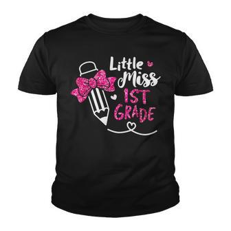 Little Miss 1St Grade Pencil Back To School First Day Girl Youth T-shirt - Thegiftio UK