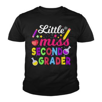 Little Miss 2Nd Grade Grader Girls 1St Day Back To School V2 Youth T-shirt - Seseable