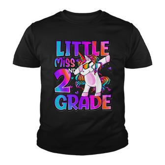Little Miss 2Nd Grade Unicorn Back To School 2Nd Grade Girls Youth T-shirt - Thegiftio UK
