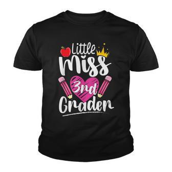 Little Miss 3Rd Grader Back To School Hello Third Grade Girl Youth T-shirt - Thegiftio UK