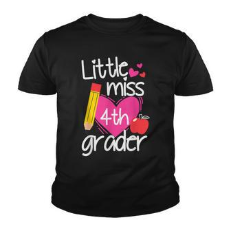 Little Miss 4Th Grade First Day Of Hello 4Th Grade Girls Youth T-shirt - Seseable