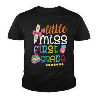 Little Miss First Grade Back To School 1St Grader V2 Youth T-shirt - Thegiftio UK