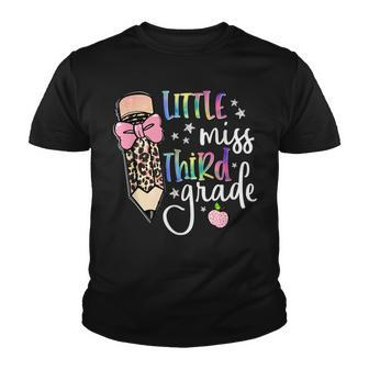 Little Miss Third Grade Kids Back To School 3Rd Grade Gift Youth T-shirt - Seseable
