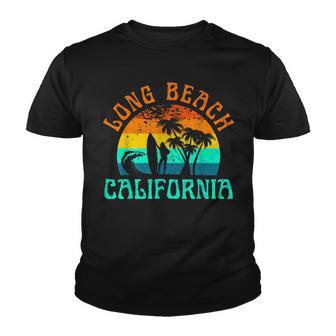 Long Beach California Surf Summer Vacation Girl Vintage Youth T-shirt - Thegiftio UK