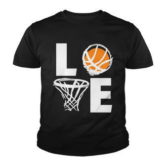 Love Basketball Hoop Tshirt Youth T-shirt - Monsterry