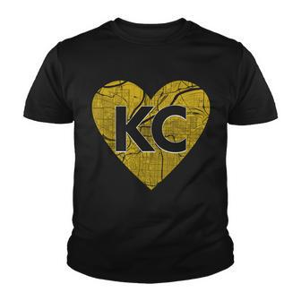 Love Kansas City Football Fan City Map Youth T-shirt - Monsterry