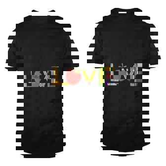 Love Teacher Life Apple Pencil Ruler Teacher Quote Graphic Shirt For Female Male Youth T-shirt - Monsterry