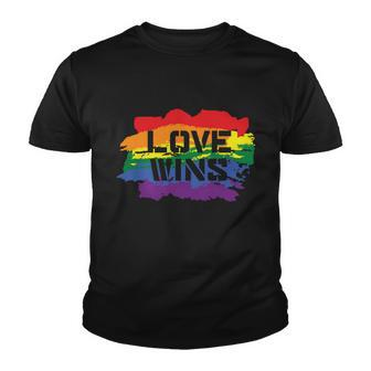 Love Wins Lgbt Gay Pride Lesbian Bisexual Ally Quote V4 Youth T-shirt - Monsterry DE