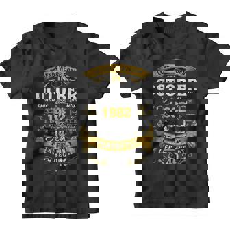 Made In October 1982 Limited Edition 40Th Birthday Gifts Youth T-shirt - Thegiftio UK