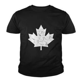 Maple Leaf Flag Vintage Red White Funny Canada Day Youth T-shirt - Monsterry DE