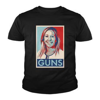 Marjorie Taylor Greene Guns Vintage Vote Poster Youth T-shirt - Monsterry AU