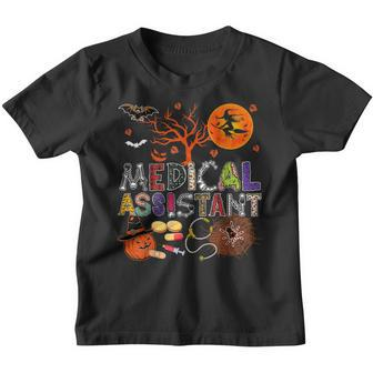 Medical Assistant Halloween Zombie Costume Scary Pumpkin Youth T-shirt - Thegiftio UK
