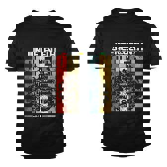 Melanin Black Women Natural Hair Afro Juneteenth Flag Cool Gift Youth T-shirt - Thegiftio