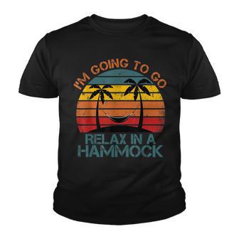 Mens Funny Sunset Hammock Quote Summer Beach Party Cool Hammock Youth T-shirt - Thegiftio UK