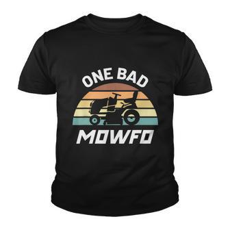 Mens One Bad Mowfo Funny Lawn Care Mowing Gardener Fathers Day Youth T-shirt - Monsterry UK