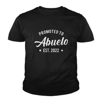 Mens Promoted To Abuelo 2022 Grandpa Grandfather Tshirt Youth T-shirt - Monsterry