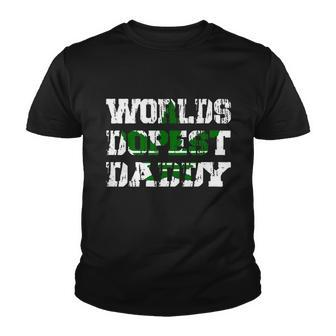 Mens Worlds Dopest Dad Trippy And High Marijuana Stoner Youth T-shirt - Monsterry