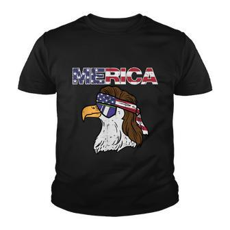 Merica Bald Eagle Mullet Sunglasses Fourth July 4Th Patriot Cool Gift Youth T-shirt - Monsterry AU
