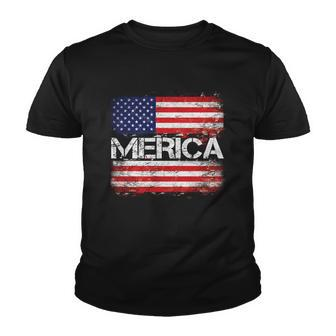 Merica Distressed Flag Youth T-shirt - Monsterry AU