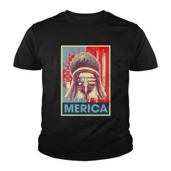 Merica Eagle Mullet 4Th Of July Vintage American Us Flag Gift Youth T-shirt - Monsterry UK