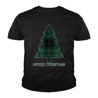 Merry Christmas Plaited Tree Tshirt Youth T-shirt - Monsterry