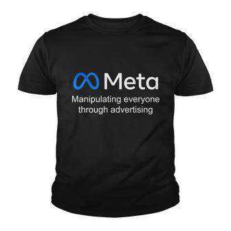 Meta Manipulating Everyone Through Advertising Youth T-shirt - Monsterry