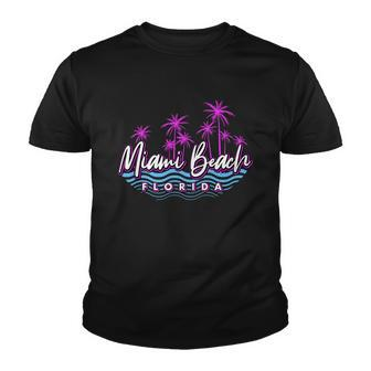 Miami Beach Florida Neon Tshirt Youth T-shirt - Monsterry UK
