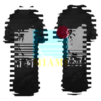 Miami Beach Sunset Youth T-shirt - Monsterry