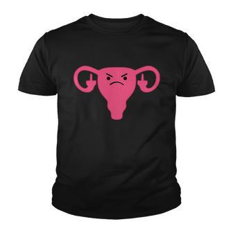 Middle Finger Angry Uterus Pro Choice Feminist Youth T-shirt - Monsterry AU