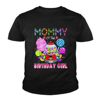 Mommy Of The Birthday Girl Candyland Candy Birthday Party Youth T-shirt - Monsterry