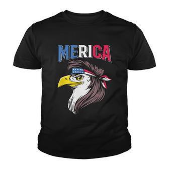 Mullet Eagle American Flag Usa Bird 4Th Of July Merica Gift Youth T-shirt - Monsterry