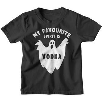 My Favorite Spirit Is Vodka Funny Halloween Vodka Drinker Youth T-shirt - Thegiftio UK