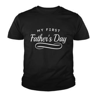My First Fathers Day Gift 1St Time Dad Cool Gift Youth T-shirt - Monsterry