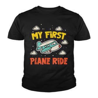 My First Plane Ride Airplane Vacation Novelty Youth T-shirt - Thegiftio UK