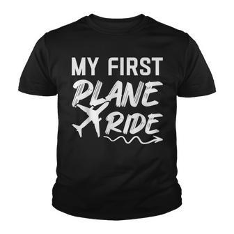 My First Plane Ride My 1St Flight Airplane Lovers Youth T-shirt - Thegiftio UK