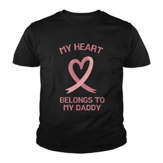 My Heart Belongs To My Daddy Tshirt Youth T-shirt - Monsterry