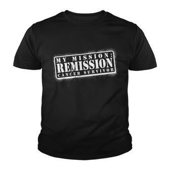 My Mission Remission Cancer Survivor Stamp Youth T-shirt - Monsterry CA