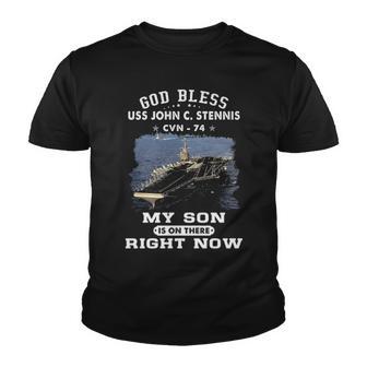 My Son Is On Uss John C Stennis Cvn 74 Cvn Youth T-shirt - Monsterry