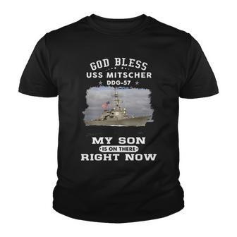 My Son Is On Uss Mitscher Ddg Youth T-shirt - Monsterry DE