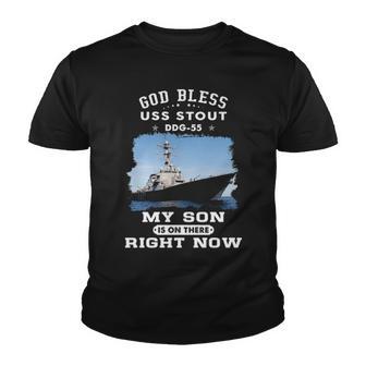 My Son Is On Uss Stout Ddg Youth T-shirt - Monsterry UK