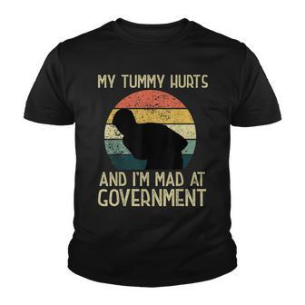 My Tummy Hurts And Im Mad At Government Vintage Retro Men Youth T-shirt - Thegiftio UK