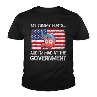 My Tummy Hurts And Im Mad At The Government Funny V2 Youth T-shirt - Thegiftio UK