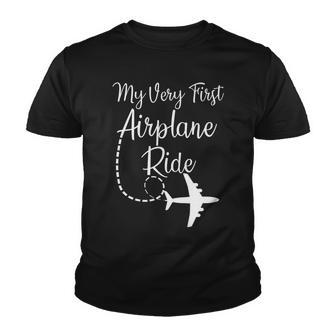 My Very First Airplane Ride Adventure Airplane Mode On Youth T-shirt - Thegiftio UK