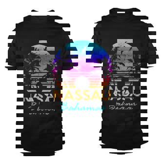 Nassau Bahamas Retro Beach Sunset Summer Vibes Aesthetic Youth T-shirt - Thegiftio UK