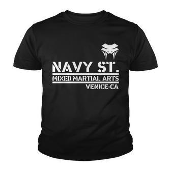 Navy St Mix Martial Arts Venice California Snake Logo Tshirt Youth T-shirt - Monsterry CA