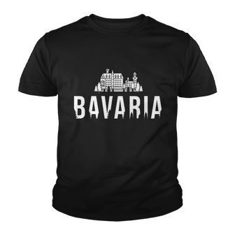 Neuschwanstein Castle And Forest Gift Bavaria Germany Souvenir Gift Youth T-shirt - Monsterry UK