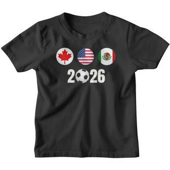 North America 2026 Soccer Canada Usa Mexico Youth T-shirt - Thegiftio UK