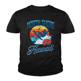 North Shore Hawaii Beach Surf Summer Vacation Vintage Youth T-shirt - Thegiftio UK